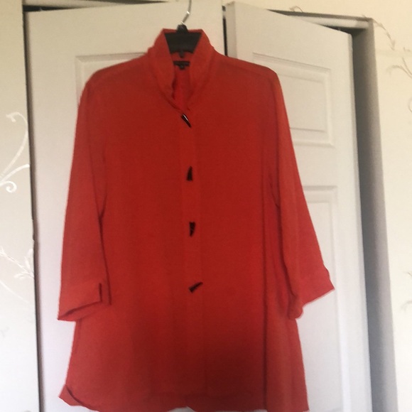 John Mark Tops - John Mark Orange Tunic Size M